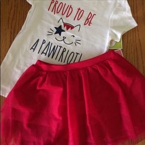 ‼️NEW‼️ Patriotic Tee & Red Tulle Skirt